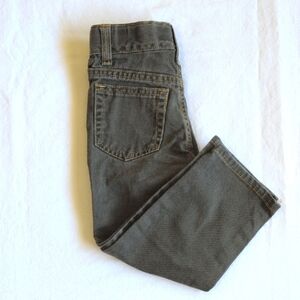 gymboree 100% cotton khaki green straight leg denim jeans 2T toddler boys